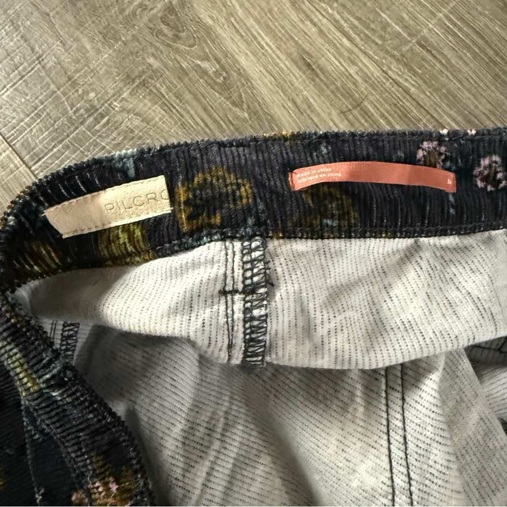 Pilcro Floral Velvet Pants - Multicolor - Picture 7 of 10